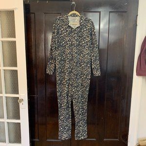 Asos Size 8 Black/White/Beige, Cheetah Print Jumpsuit with Beltloops